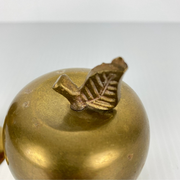 Brass Apple Bell Set 3 inches tall - Picture 2 of 8